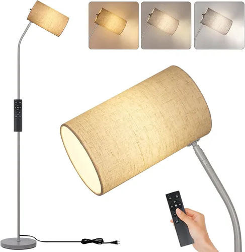 Miniatura 8 de Ldeco Lámpara de pie de arco para sala de estar con bombilla de 9W y 3 temperaturas de color Modernas lámparas de pie para lectura para dormitorio