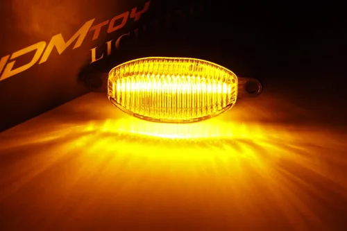 Miniatura 9 de iJDMTOY 3 luces LED ámbar de lente transparente compatibles con Ford Raptor 2010-14 y 17-20 (alimentado por 36 piezas de luces LED SMD)
