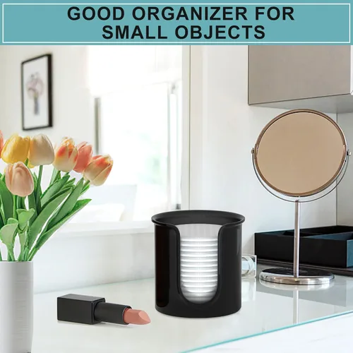 Miniatura 7 de Portavasos de baño, paquete de 2 dispensadores de tazas de 3 onzas para encimera de tocador de baño, dispensador pequeño de vasos de papel para Negro
