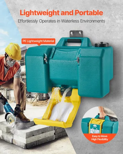 Miniatura 4 de VEVOR Estación de lavado de ojos portátil de 8 galones, estación de lavado de ojos aprobada por OSHA montada en pared/sobre superficie plana, unidad
