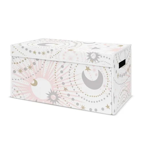 Miniatura 9 de Sweet Jojo Designs Caja de almacenamiento de juguetes de tela bohemia con arco iris para bebé, habitación de niños, color rosa pálido, oro rosa