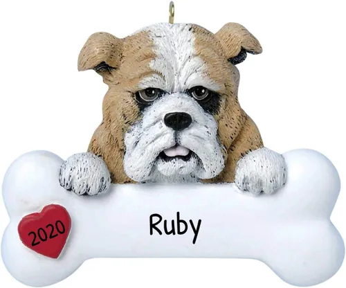 Miniatura 18 de Adornos de Navidad personalizados para perros 2024 – Adornos navideños de hueso de perro Husky para amantes de los perros, adorno de primera Navidad