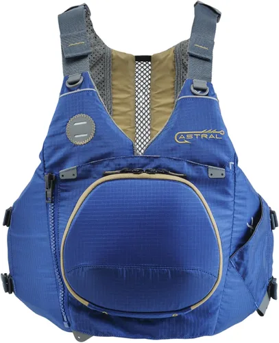 Astral Chaleco salvavidas Sturgeon - Chaleco salvavidas de alta ventilación USCG tipo III PFD para adultos para pesca y turismo Azul marino