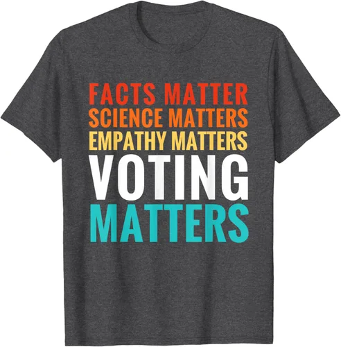Miniatura 29 de Facts Matter Science Matters Voting Matters - Camiseta demócrata liberal, Negro, S