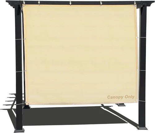Miniatura 10 de Alion Home Panel de privacidad con ojales en 2 lados para patio, toldo, ventana, pérgola, terraza o cenador (6 x 8 pies, beige Banha)