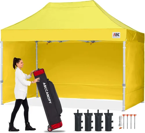 Miniatura 58 de Abccanopy - Toldo de 10 x 10 pies, con paredes laterales, sombra instantánea, con bolsa con ruedas para guardarlo. Incluye 4 bolsas de lastre, Azul