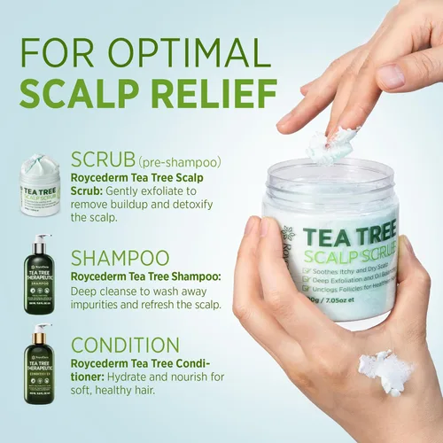 Miniatura 6 de Roycederm Champú y acondicionador antifúngico de árbol de té: solución completa para el cuidado del cuero cabelludo para foliculitis, cuero