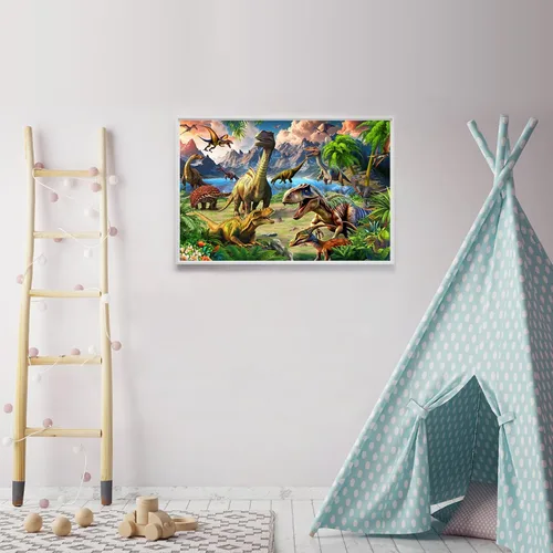 Miniatura 4 de Dinosaur World - Rompecabezas de 100 piezas para niños de 5 a 8 años, juguete educativo de aprendizaje para niños, regalo para niñas de 5 a 10 años