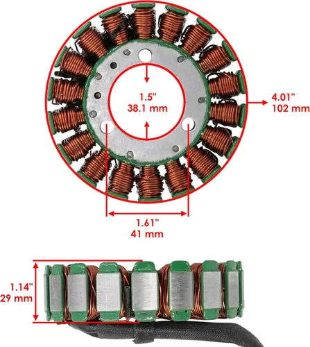 Miniatura 2 de Caltric Estator compatible con Kawasaki Bayou 300 Klf300 Klf-300 1999-2004