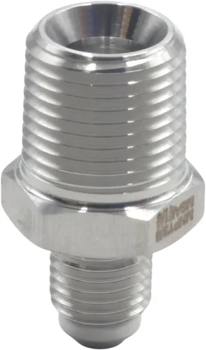 Miniatura 2 de HFS (R) 3/8" NPT macho a 1/4" SAE Macho Flare Tubing Adapter Manguera Conector Accesorios de tubería de acero inoxidable 304 (3/8" MNPT x 1/4" MSAE)