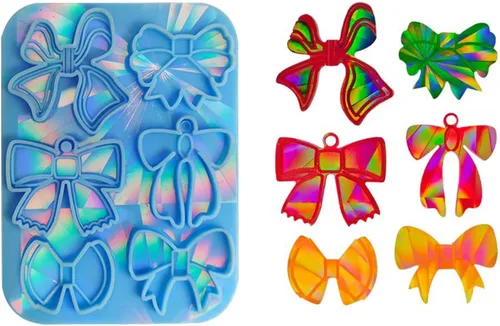 Miniatura 4 de Lindos aretes de molde de resina epoxi molde de fundición de resina epoxi molde de silicona para bricolaje llavero joyería manualidades