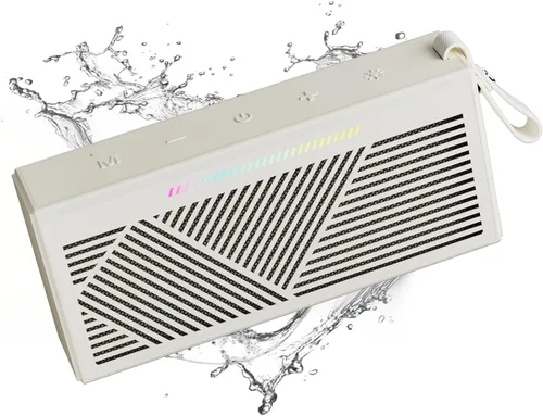Miniatura 8 de Altavoz Bluetooth, altavoces Bluetooth inalámbricos portátiles con sonido HD, altavoz impermeable IPX5 con luces LED RGB, Bluetooth5.3