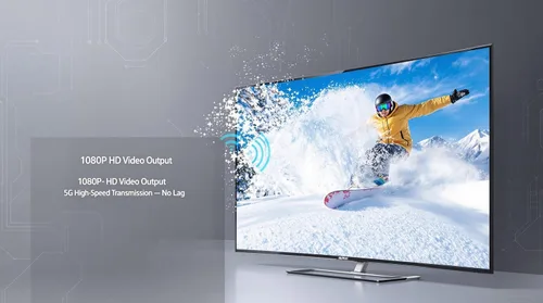 Miniatura 2 de Transmisor y receptor HDMI inalámbrico 4K a 1080P HD Latencia ultrabaja 5G/2.4G Espejo de pantalla Plug & Play para laptop, TV, proyector