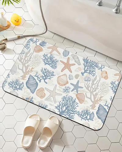 Miniatura 10 de Elightvap Tapete de baño con diseño de mariposa azul, de secado rápido, antideslizante, absorbente, de secado rápido, tapete de baño delante