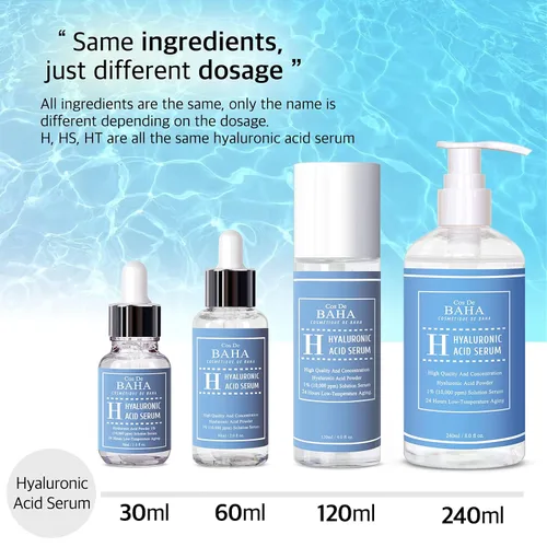 Miniatura 8 de Cos De BAHA - Suero hialurónico de 1 onza líquida, hialuronato de sodio puro, 10,000 ppm, suero facial hidratante para piel seca y deshidratada