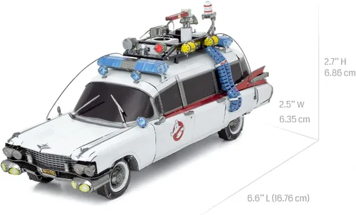 Miniatura 3 de Metal Earth Fascinations Premium Series Ecto-1 Ghostbusters 3D Kit de modelo de metal