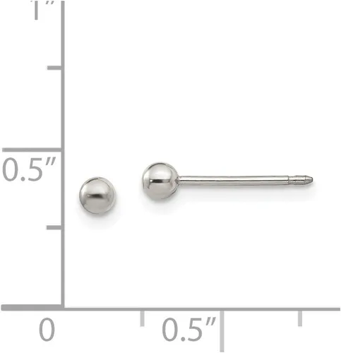 Miniatura 3 de Pendientes de bola de titanio de 0.118 in, Titanio, 0