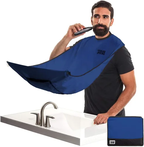 Miniatura 14 de BEARD KING Delantal con babero para barba, como se ve en Shark Tank, regalos para él, rellenos de calcetines para hombres, regalo para hombres Negro