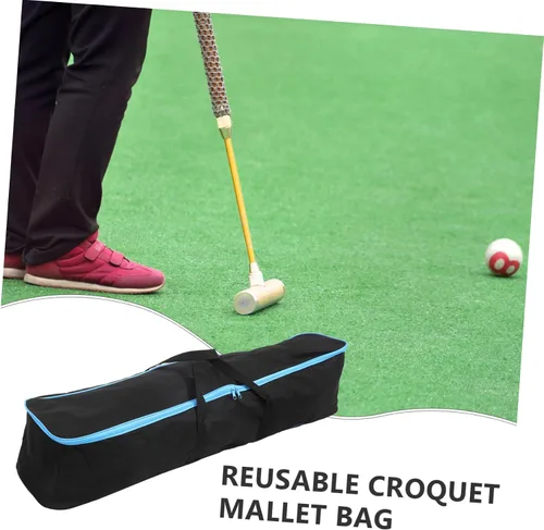 Miniatura 5 de Bolsa de almacenamiento para palitos de croquet, organizador de mazos con diseño de correa para un fácil transporte y protección contra vibraciones