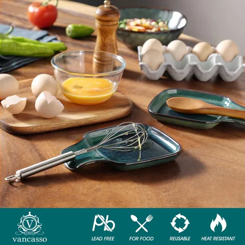 Miniatura 3 de vancasso Soporte de cuchara Stern para cocina, soporte de cuchara cuadrado de cerámica para estufa, soporte de utensilios resistente al calor
