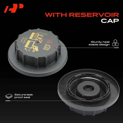 Miniatura 5 de A-Premium Tanque de depósito de recuperación de refrigerante del motor delantero [con tapa y bandeja de filtro de aire y tubería] Compatible
