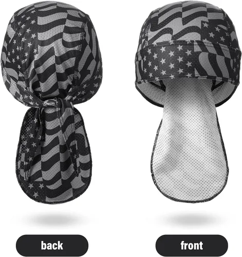 Miniatura 4 de Chuangdi 3 unidades Do Rags Dew Rag Skull Caps para hombres, bandana, gorros, sombreros pirata, gorras de ciclismo, diademas para la cabeza