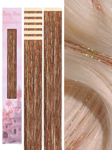Miniatura 38 de Wennalife 12 piezas de extensiones de cabello azul con clip, extensiones de cabello con clip de colores para niños, pinzas de cabello arcoíris