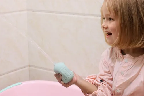 Miniatura 4 de Ginbear Juguetes de baño de silicona para bebés, no tóxicos, sin moho, juguetes de bañera para niños de 6 meses en adelante, paquete de 4