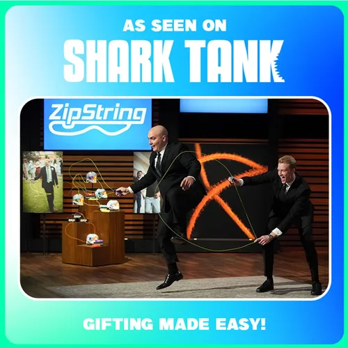 Miniatura 2 de ZipString - La maravilla te espera con el lanzador de cuerdas en bucle con juguete antiestrés con temática de Shark Tank, desafiando la gravedad