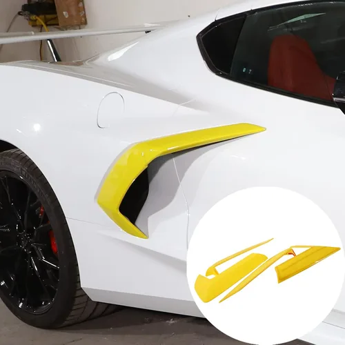 Miniatura 8 de Sekhyna Marco de ajuste de salida de aire para guardabarros lateral de carrocería de automóvil compatible con Chevrolet Corvette C8 Stingray