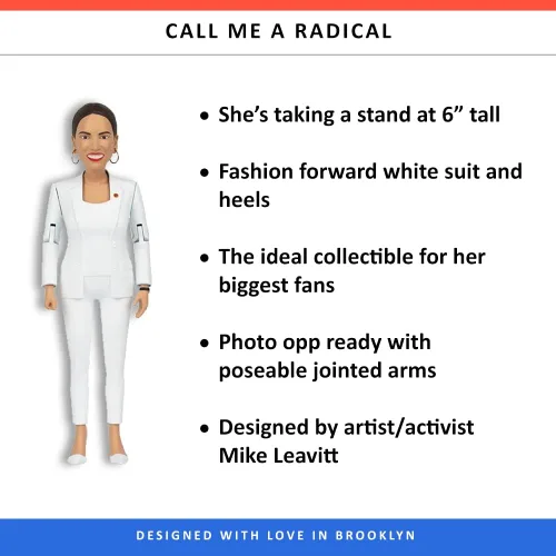 Miniatura 2 de FCTRY Alexandria Ocasio-Cortez Figura de acción política de la vida real: figura coleccionable AOC representante femenina de Estados Unidos perfecta