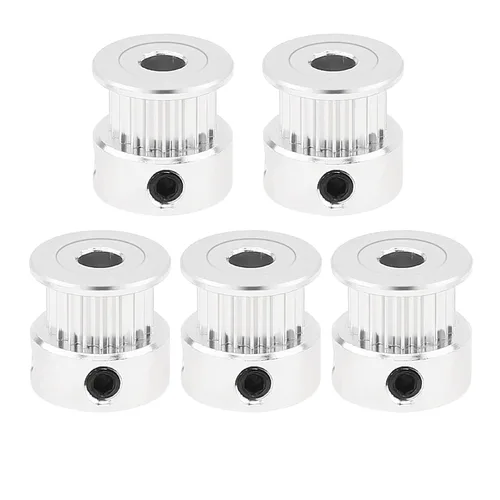 Miniatura 8 de Paquete de 5 poleas GT2 16 dientes 0.197 in diámetro 16T correa dentada rueda de polea aluminio para impresora 3D