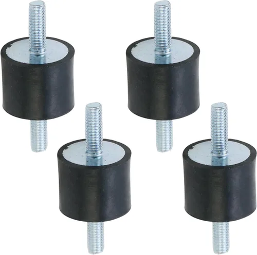 Miniatura 8 de MY MIRONEY Juego de 4 soportes de goma de 0.591 x 0.591 in Aislador antivibración con pernos M4 x 0.394 in Amortiguador