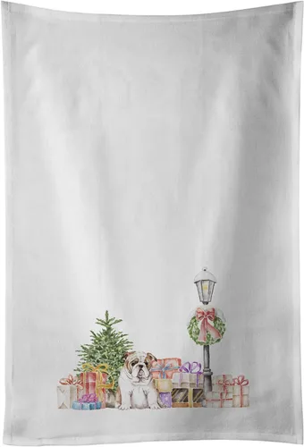 Miniatura 18 de Caroline's Treasures CK8100WTKT - Juego de 2 toallas de cocina con diseño de bulldog francés con diseño de país de las maravillas navideñas