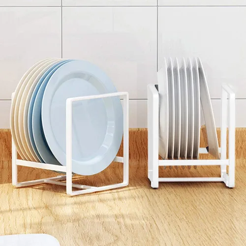 Miniatura 11 de 2PCS Organizador de Soportes para Platos, Estante de Exhibición y Almacenamiento de Platos de Metal para Secado para Gabinete, Mostrador y Armario