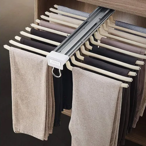 Miniatura 3 de MYOYAY Perchero extraíble para pantalones con 22 brazos de acero, organizador de ropa para armario, para ahorrar espacio y almacenamiento, carga