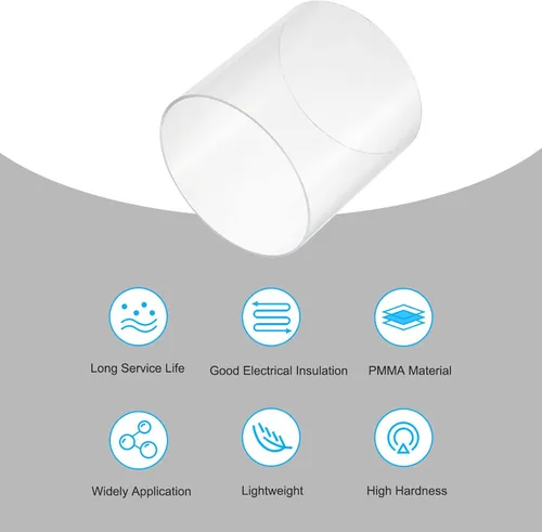 Miniatura 3 de MECCANIXITY Tubo acrílico transparente rígido redondo tubo 145 mm (5.7 ") ID 150 mm (6") OD 6" para lámparas y linternas, sistema de refrigeración