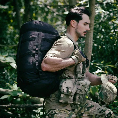 Miniatura 7 de MT Sistema de sacos de dormir modulares militares del ejército, múltiples capas con cubierta Bivy para todas las estaciones, bosque/multicámara