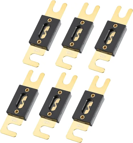 Miniatura 14 de X AUTOHAUX 6 unids 275A oro tono plateado ANL fusible universal para inversores coche vehículo camión audio