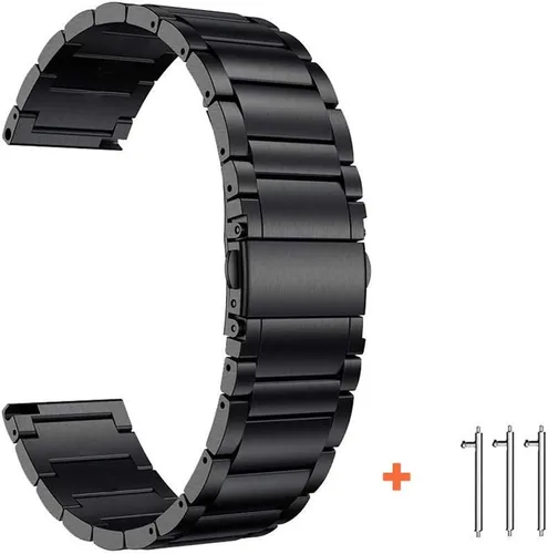Miniatura 8 de Vivoactive - Correa de metal 4S, Venu 3S/2S, compatible con correas de reloj Fossil de 0.709 in, correa de acero inoxidable esmaltado compatible