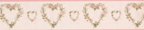 Miniatura 2 de Papel tapiz floral con forma de corazón, diseño retro, rollo de 15 x 5.25 pulgadas