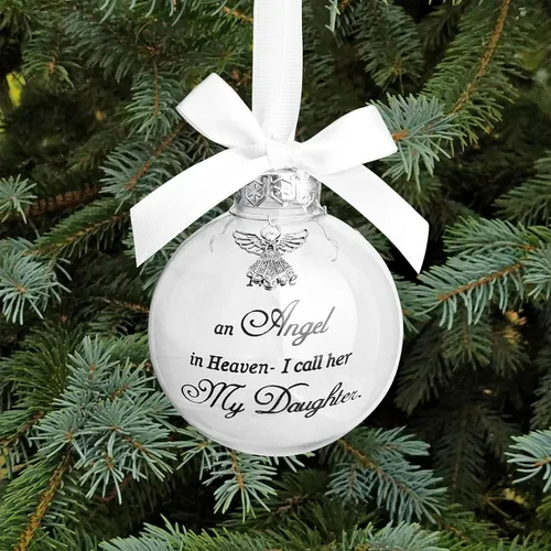 Miniatura 12 de Adorno de ángel conmemorativo de Navidad con diseño de bola de plumas con texto en inglés "I Have an Angel in Heaven I Call Her Aunt Family