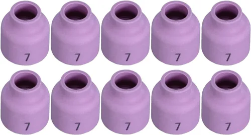 Miniatura 15 de RIVERWELD TIG - Vasos de vidrio con boquilla de cuarzo transparente 53N60 6# 3/8 pulgadas 0.374 in, 53N61 7# 7/16 pulgadas 0.433 in, 53N61S 8# 1/2