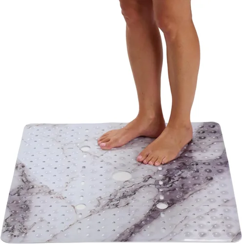 Miniatura 9 de ENKOSI Alfombrilla grande de 27 x 27 pulgadas cuadrada antideslizante para la ducha Alfombrilla antideslizante para cabina de ducha para personas