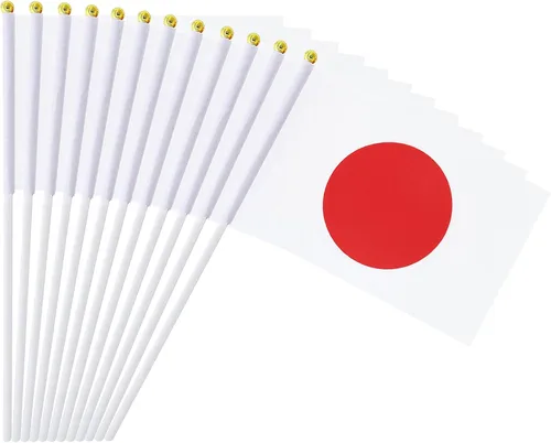 Miniatura 35 de Bandera de México, bandera mexicana, pequeñas mini banderas de mano de México en palo, ideal para fiestas, desfiles, eventos deportivos