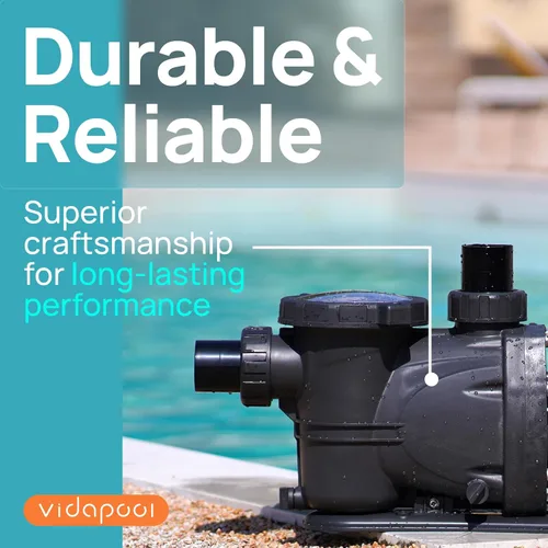 Miniatura 5 de Bomba de Piscina para Dentro y Sobre el Suelo, Autocebante de Alto Flujo (con Temporizador, 1.5HP, 7350 GPH, 115V)