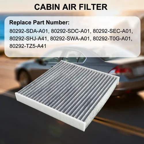 Miniatura 4 de 17220-RDA-A00 Filtro de aire de motor y 80292-SDA-A01 Juego de filtros de aire de cabina para Honda Accord V6 3.0L 2003-2007, Acura TL 2004-2006