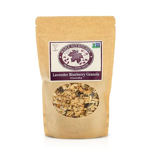 Miniatura 11 de Maple Nut Kitchen Granola de almendras y arándanos, sin gluten y vegana, mezcla abundante con avena, almendras y arándanos, 10 onzas