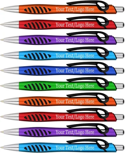 Miniatura 8 de SyPen Bolígrafos personalizados con tu logotipo o texto personalizado, paquete de 300 unidades a granel para negocios, fiestas y eventos, bolígrafos