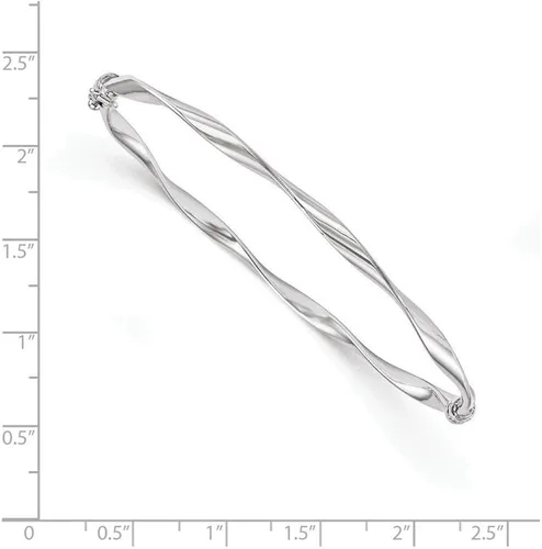 Miniatura 2 de finejewelers Oro Blanco De 10K Pulido Con bisagras Bangle